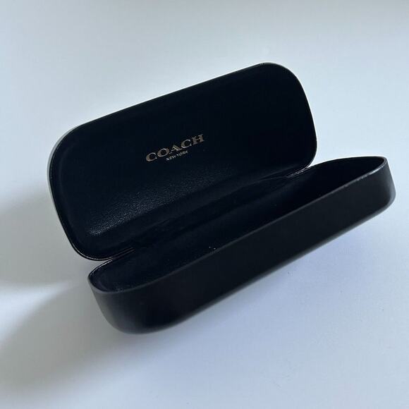 AUTHENTIC COACH Black Hard Shelled Case Glasses/Sunglasses Embossed - Picture 1 of 6